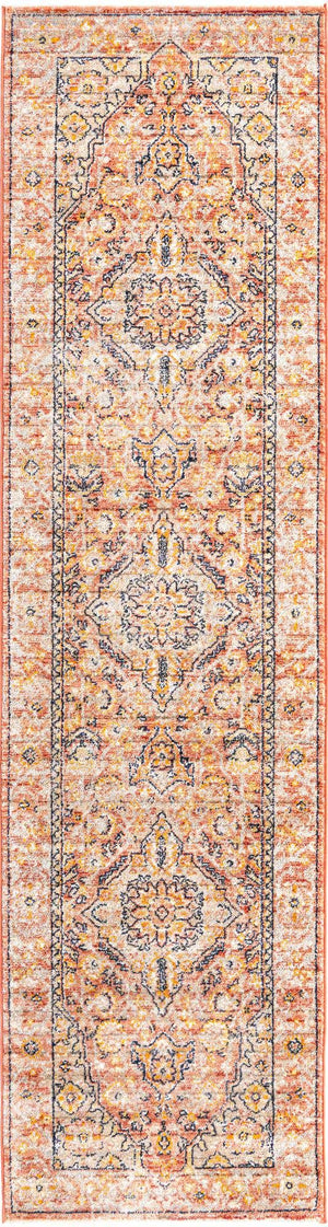 Brick Red 2' 7 x 10' 2 Lola Runner Area Rug Polypropylene With Jute Backing Traditional Pattern Easy Clean Carpet for Home Interior Design for Sale at Rug Engine