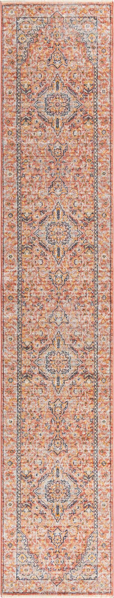 Brick Red 2' 11 x 16' 5 Lola Runner Area Rug Polypropylene With Jute Backing Traditional Pattern Easy Clean Carpet for Home Interior Design for Sale at Rug Engine