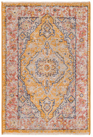 Yellow 2' x 3' Lola Rectangle Area Rug Polypropylene With Jute Backing Traditional Pattern Easy Clean Carpet for Home Interior Design for Sale at Rug Engine