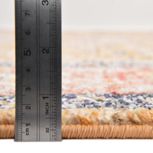Yellow 7' 10 x 7' 10 Lola Round Area Rug Polypropylene With Jute Backing Traditional Pattern Easy Clean Carpet for Home Interior Design for Sale at Rug Engine