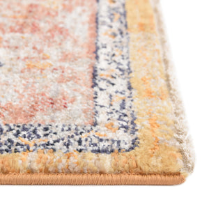 Yellow 7' 10 x 7' 10 Lola Square Area Rug Polypropylene With Jute Backing Traditional Pattern Easy Clean Carpet for Home Interior Design for Sale at Rug Engine