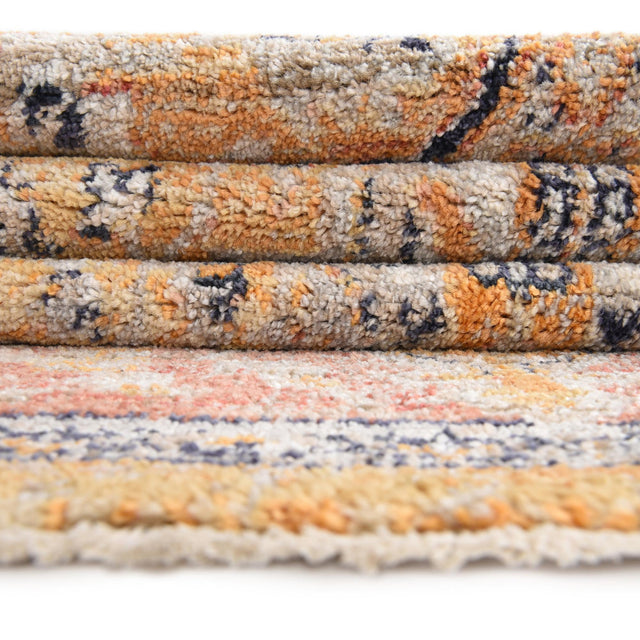 Yellow 7' 10 x 7' 10 Lola Square Area Rug Polypropylene With Jute Backing Traditional Pattern Easy Clean Carpet for Home Interior Design for Sale at Rug Engine