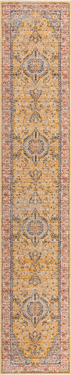 Yellow 2' 11 x 16' 5 Lola Runner Area Rug Polypropylene With Jute Backing Traditional Pattern Easy Clean Carpet for Home Interior Design for Sale at Rug Engine