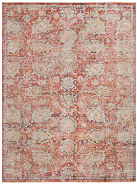 Brick Red 9' x 12' Lola Rectangle Area Rug Polypropylene With Jute Backing Traditional Pattern Easy Clean Carpet for Home Interior Design for Sale at Rug Engine