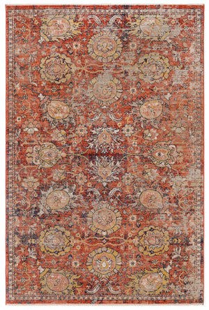 Brick Red 6' x 9' 2 Lola Rectangle Area Rug Polypropylene With Jute Backing Traditional Pattern Easy Clean Carpet for Home Interior Design for Sale at Rug Engine