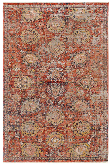 Brick Red 6' x 9' 2 Lola Rectangle Area Rug Polypropylene With Jute Backing Traditional Pattern Easy Clean Carpet for Home Interior Design for Sale at Rug Engine