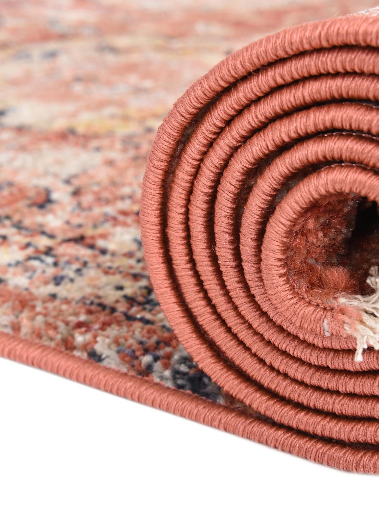 Brick Red 5' 3 x 8' Lola Rectangle Area Rug Polypropylene With Jute Backing Traditional Pattern Easy Clean Carpet for Home Interior Design for Sale at Rug Engine