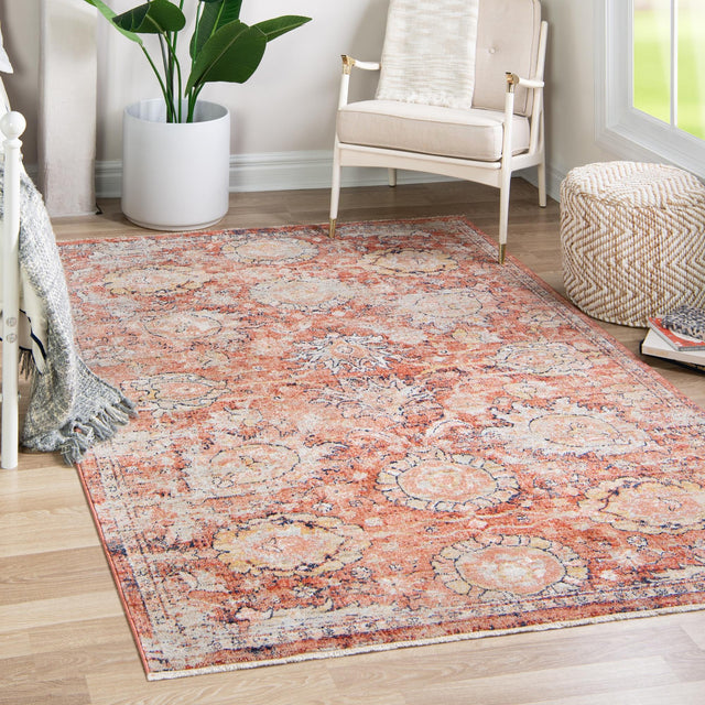 Brick Red 10' x 12' 4 Lola Rectangle Area Rug Polypropylene With Jute Backing Traditional Pattern Easy Clean Carpet for Home Interior Design for Sale at Rug Engine