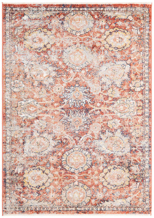 Brick Red 3' 11 x 5' 11 Lola Rectangle Area Rug Polypropylene With Jute Backing Traditional Pattern Easy Clean Carpet for Home Interior Design for Sale at Rug Engine