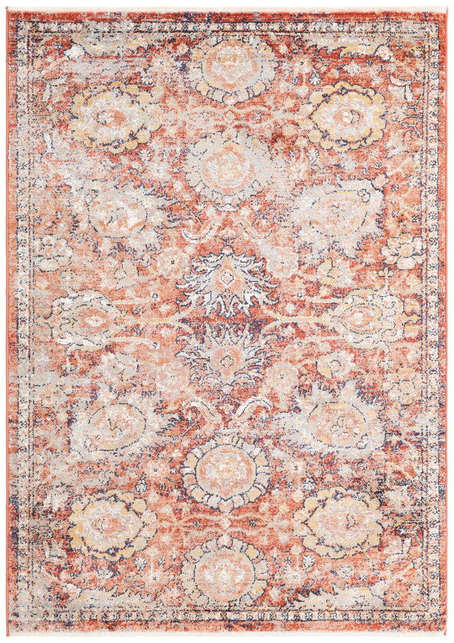 Brick Red 3' 11 x 5' 11 Lola Rectangle Area Rug Polypropylene With Jute Backing Traditional Pattern Easy Clean Carpet for Home Interior Design for Sale at Rug Engine