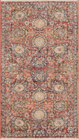 Brick Red 2' 11 x 5' 3 Lola Rectangle Area Rug Polypropylene With Jute Backing Traditional Pattern Easy Clean Carpet for Home Interior Design for Sale at Rug Engine