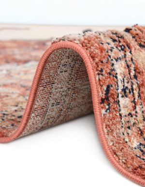 Brick Red 5' 3 x 8' Lola Oval Area Rug Polypropylene With Jute Backing Traditional Pattern Easy Clean Carpet for Home Interior Design for Sale at Rug Engine
