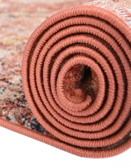 Brick Red 5' 3 x 8' Lola Oval Area Rug Polypropylene With Jute Backing Traditional Pattern Easy Clean Carpet for Home Interior Design for Sale at Rug Engine
