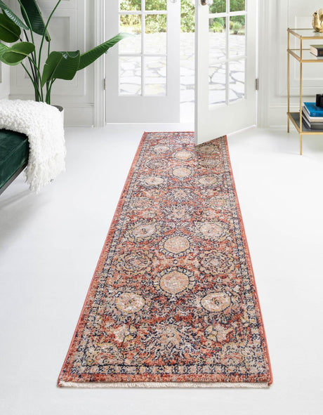 Brick Red 2' 11 x 16' 5 Lola Runner Area Rug Polypropylene With Jute Backing Traditional Pattern Easy Clean Carpet for Home Interior Design for Sale at Rug Engine