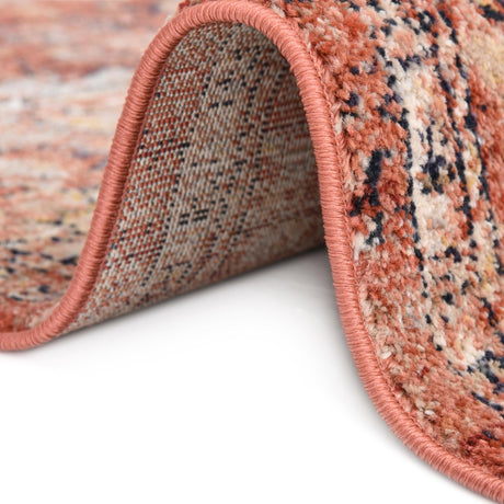 Brick Red 2' x 13' Lola Runner Area Rug Polypropylene With Jute Backing Traditional Pattern Easy Clean Carpet for Home Interior Design for Sale at Rug Engine