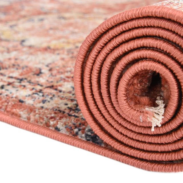 Brick Red 2' x 8' Lola Runner Area Rug Polypropylene With Jute Backing Traditional Pattern Easy Clean Carpet for Home Interior Design for Sale at Rug Engine