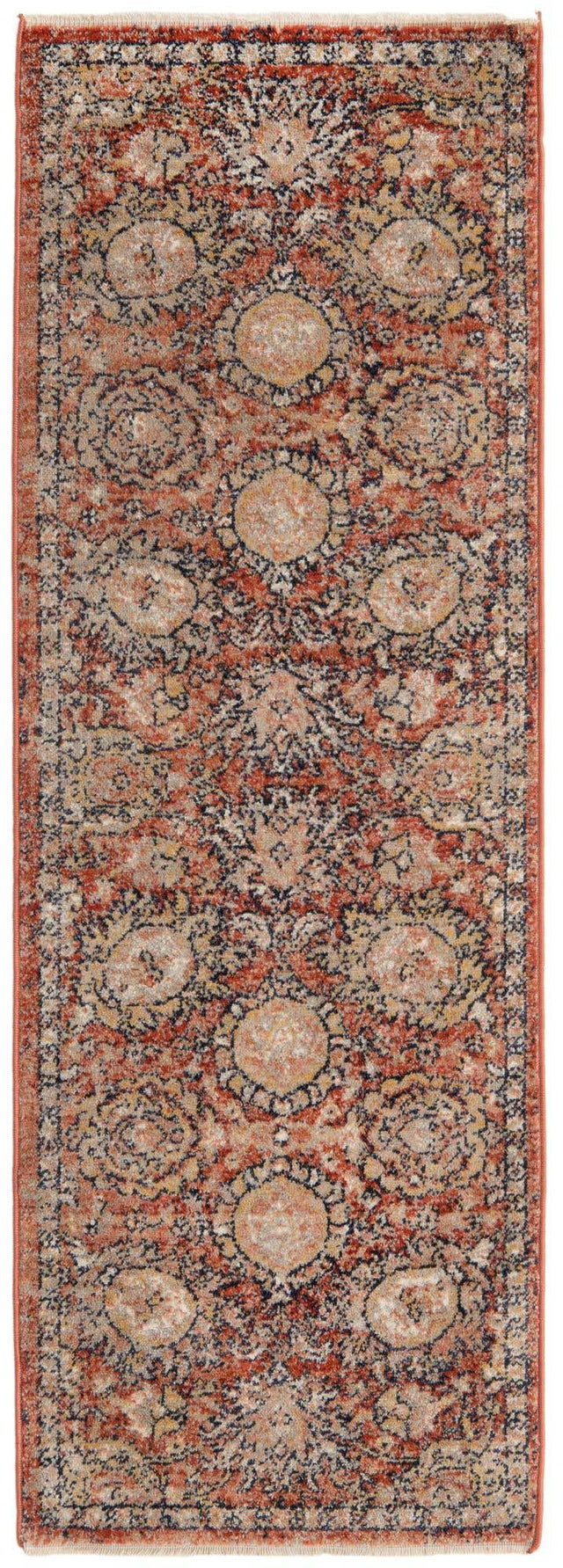 Brick Red 2' x 5' 11 Lola Runner Area Rug Polypropylene With Jute Backing Traditional Pattern Easy Clean Carpet for Home Interior Design for Sale at Rug Engine