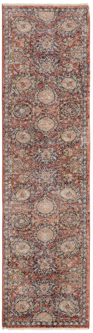 Brick Red 2' x 8' Lola Runner Area Rug Polypropylene With Jute Backing Traditional Pattern Easy Clean Carpet for Home Interior Design for Sale at Rug Engine