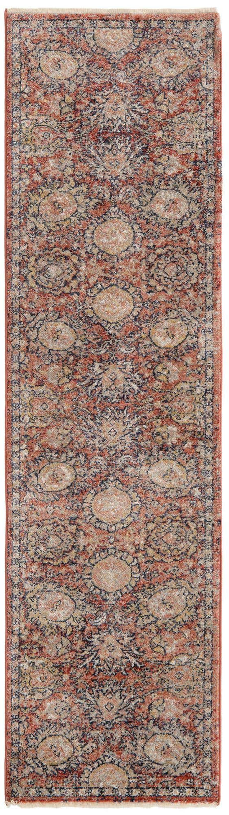 Brick Red 2' x 8' Lola Runner Area Rug Polypropylene With Jute Backing Traditional Pattern Easy Clean Carpet for Home Interior Design for Sale at Rug Engine
