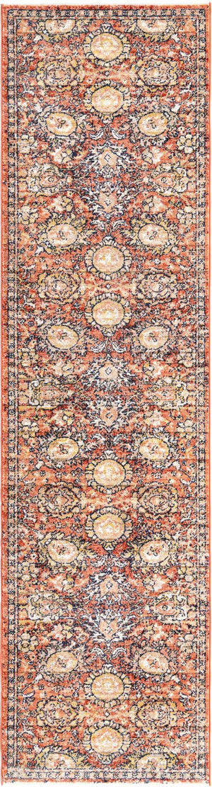 Brick Red 2' 7 x 10' 2 Lola Runner Area Rug Polypropylene With Jute Backing Traditional Pattern Easy Clean Carpet for Home Interior Design for Sale at Rug Engine