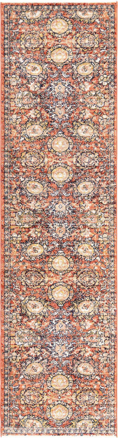 Brick Red 2' 7 x 10' 2 Lola Runner Area Rug Polypropylene With Jute Backing Traditional Pattern Easy Clean Carpet for Home Interior Design for Sale at Rug Engine