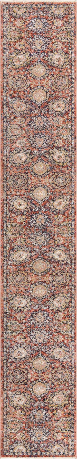 Brick Red 2' x 13' Lola Runner Area Rug Polypropylene With Jute Backing Traditional Pattern Easy Clean Carpet for Home Interior Design for Sale at Rug Engine