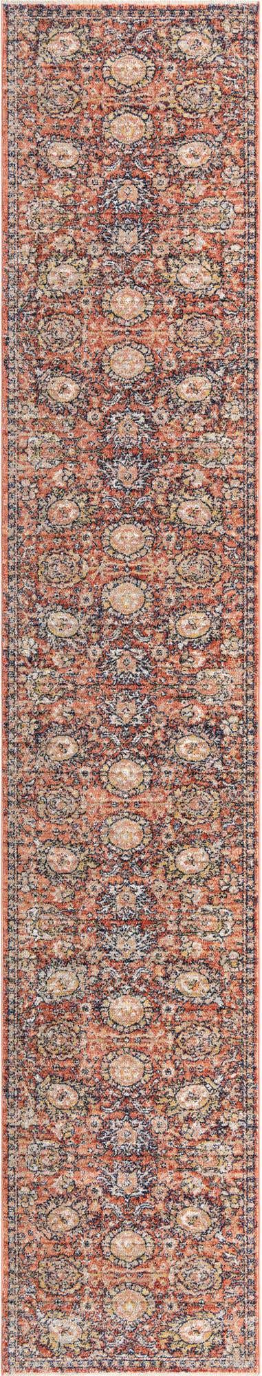 Brick Red 2' 11 x 16' 5 Lola Runner Area Rug Polypropylene With Jute Backing Traditional Pattern Easy Clean Carpet for Home Interior Design for Sale at Rug Engine
