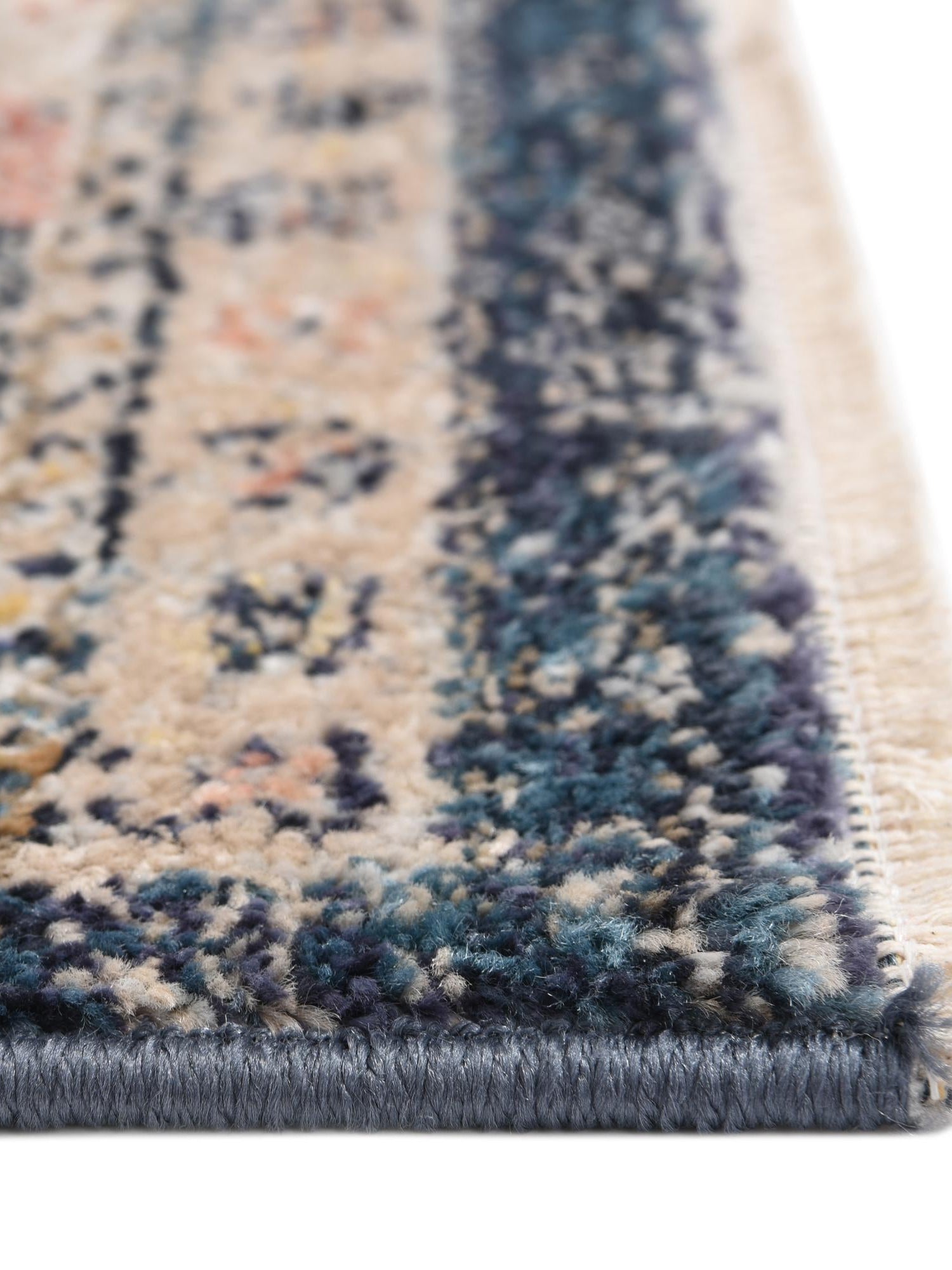Blue 2' 11 x 5' 3 Lola Rectangle Area Rug Polypropylene With Jute Backing Traditional Pattern Easy Clean Carpet for Home Interior Design for Sale at Rug Engine