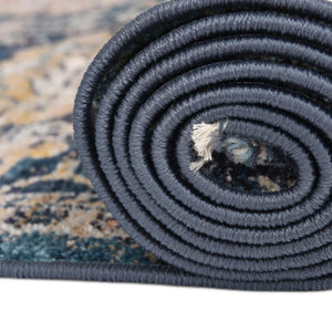 Blue 7' x 10' 2 Lola Rectangle Area Rug Polypropylene With Jute Backing Traditional Pattern Easy Clean Carpet for Home Interior Design for Sale at Rug Engine