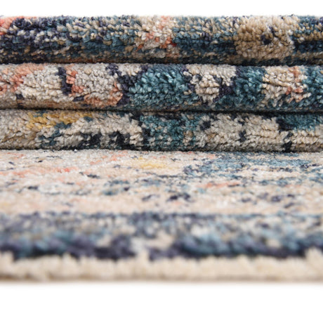 Blue 2' 7 x 10' 2 Lola Runner Area Rug Polypropylene With Jute Backing Traditional Pattern Easy Clean Carpet for Home Interior Design for Sale at Rug Engine