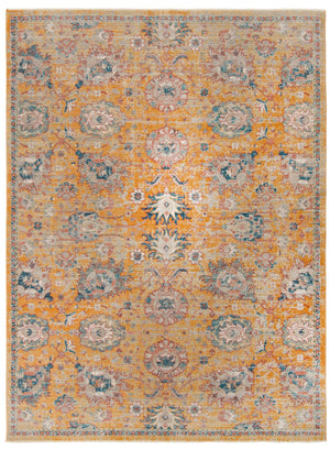 Yellow 9' x 12' Lola Rectangle Area Rug Polypropylene With Jute Backing Traditional Pattern Easy Clean Carpet for Home Interior Design for Sale at Rug Engine