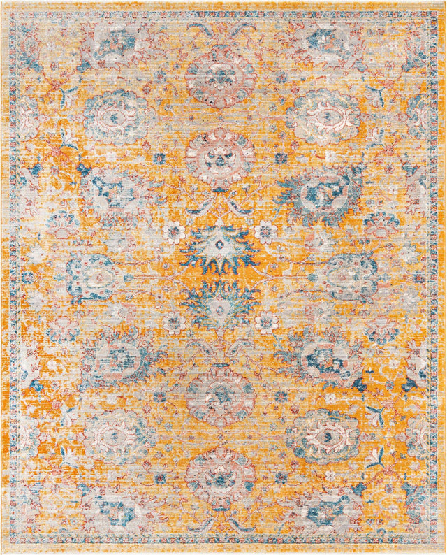 Yellow 7' 10 x 10' 2 Lola Rectangle Area Rug Polypropylene With Jute Backing Traditional Pattern Easy Clean Carpet for Home Interior Design for Sale at Rug Engine