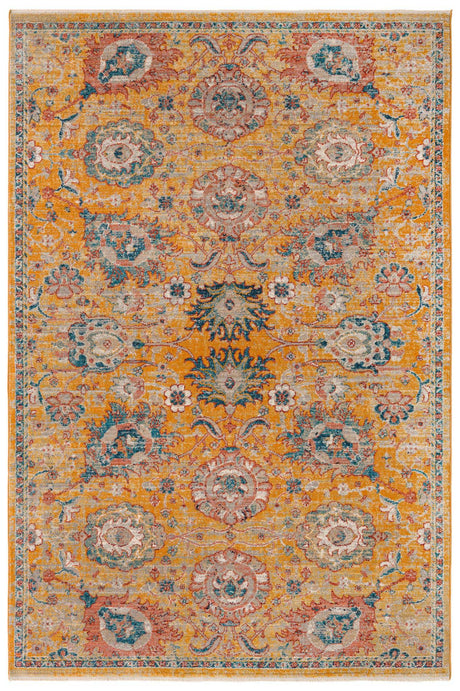 Yellow 6' x 9' 2 Lola Rectangle Area Rug Polypropylene With Jute Backing Traditional Pattern Easy Clean Carpet for Home Interior Design for Sale at Rug Engine