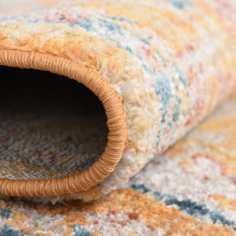 Yellow 9' x 12' Lola Rectangle Area Rug Polypropylene With Jute Backing Traditional Pattern Easy Clean Carpet for Home Interior Design for Sale at Rug Engine