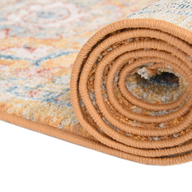 Yellow 9' x 12' Lola Rectangle Area Rug Polypropylene With Jute Backing Traditional Pattern Easy Clean Carpet for Home Interior Design for Sale at Rug Engine