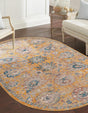 Yellow 7' 10 x 10' 2 Lola Oval Area Rug Polypropylene With Jute Backing Traditional Pattern Easy Clean Carpet for Home Interior Design for Sale at Rug Engine