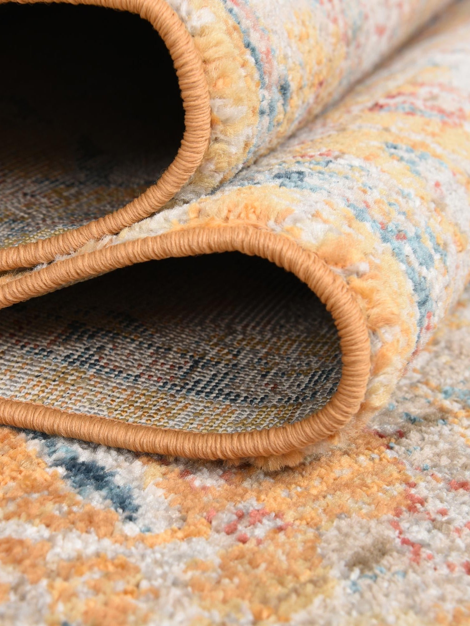Yellow 5' 3 x 8' Lola Oval Area Rug Polypropylene With Jute Backing Traditional Pattern Easy Clean Carpet for Home Interior Design for Sale at Rug Engine
