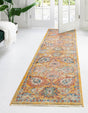 Yellow 2' x 8' Lola Runner Area Rug Polypropylene With Jute Backing Traditional Pattern Easy Clean Carpet for Home Interior Design for Sale at Rug Engine