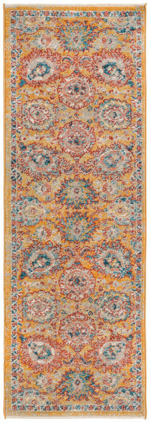 Yellow 2' x 5' 11 Lola Runner Area Rug Polypropylene With Jute Backing Traditional Pattern Easy Clean Carpet for Home Interior Design for Sale at Rug Engine