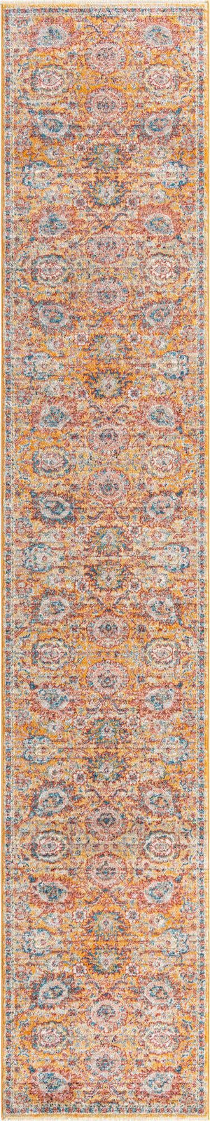 Yellow 2' 11 x 16' 5 Lola Runner Area Rug Polypropylene With Jute Backing Traditional Pattern Easy Clean Carpet for Home Interior Design for Sale at Rug Engine
