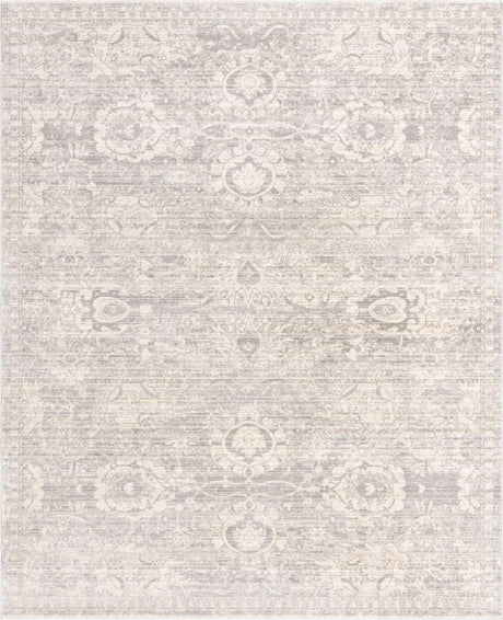 Gray 7' 10 x 10' 2 Lola Rectangle Area Rug Polypropylene With Jute Backing Traditional Pattern Easy Clean Carpet for Home Interior Design for Sale at Rug Engine