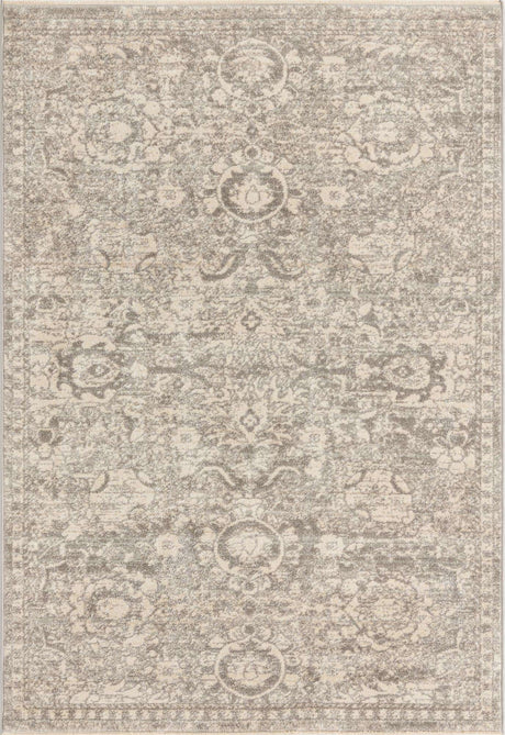 Gray 3' 11 x 5' 11 Lola Rectangle Area Rug Polypropylene With Jute Backing Traditional Pattern Easy Clean Carpet for Home Interior Design for Sale at Rug Engine