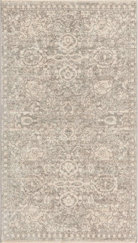 Gray 2' 11 x 5' 3 Lola Rectangle Area Rug Polypropylene With Jute Backing Traditional Pattern Easy Clean Carpet for Home Interior Design for Sale at Rug Engine