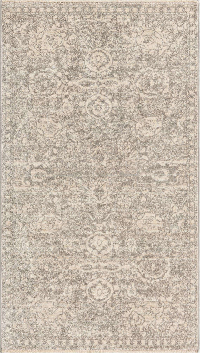 Gray 2' 11 x 5' 3 Lola Rectangle Area Rug Polypropylene With Jute Backing Traditional Pattern Easy Clean Carpet for Home Interior Design for Sale at Rug Engine