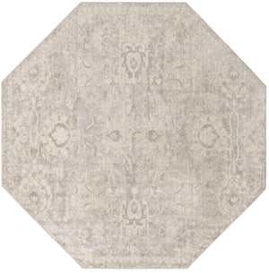 Gray 7' 10 x 7' 10 Lola Octagon Area Rug Polypropylene With Jute Backing Traditional Pattern Easy Clean Carpet for Home Interior Design for Sale at Rug Engine