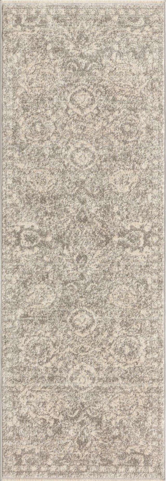 Gray 2' x 5' 11 Lola Runner Area Rug Polypropylene With Jute Backing Traditional Pattern Easy Clean Carpet for Home Interior Design for Sale at Rug Engine