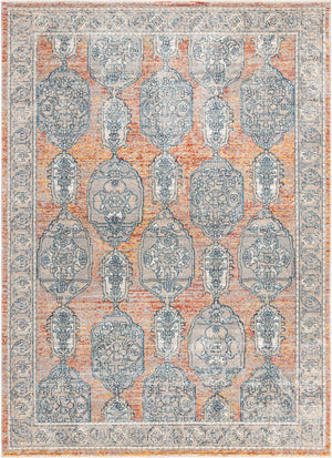 Brick Red 7' x 10' 2 Lola Rectangle Area Rug Polypropylene With Jute Backing Traditional Pattern Easy Clean Carpet for Home Interior Design for Sale at Rug Engine