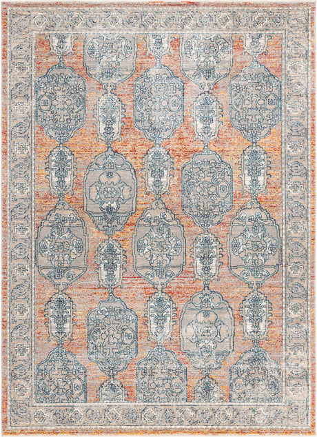 Brick Red 7' x 10' 2 Lola Rectangle Area Rug Polypropylene With Jute Backing Traditional Pattern Easy Clean Carpet for Home Interior Design for Sale at Rug Engine