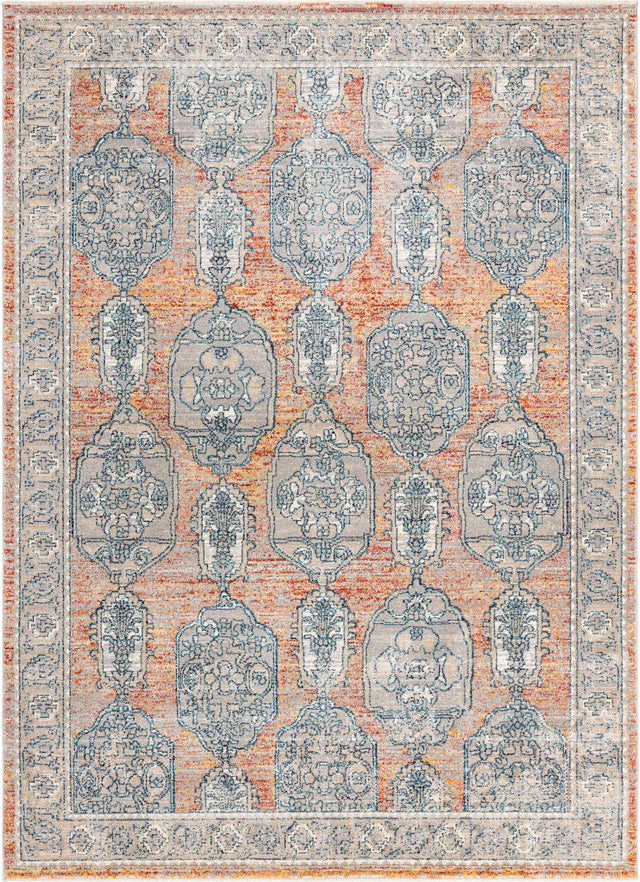 Brick Red 7' x 10' 2 Lola Rectangle Area Rug Polypropylene With Jute Backing Traditional Pattern Easy Clean Carpet for Home Interior Design for Sale at Rug Engine