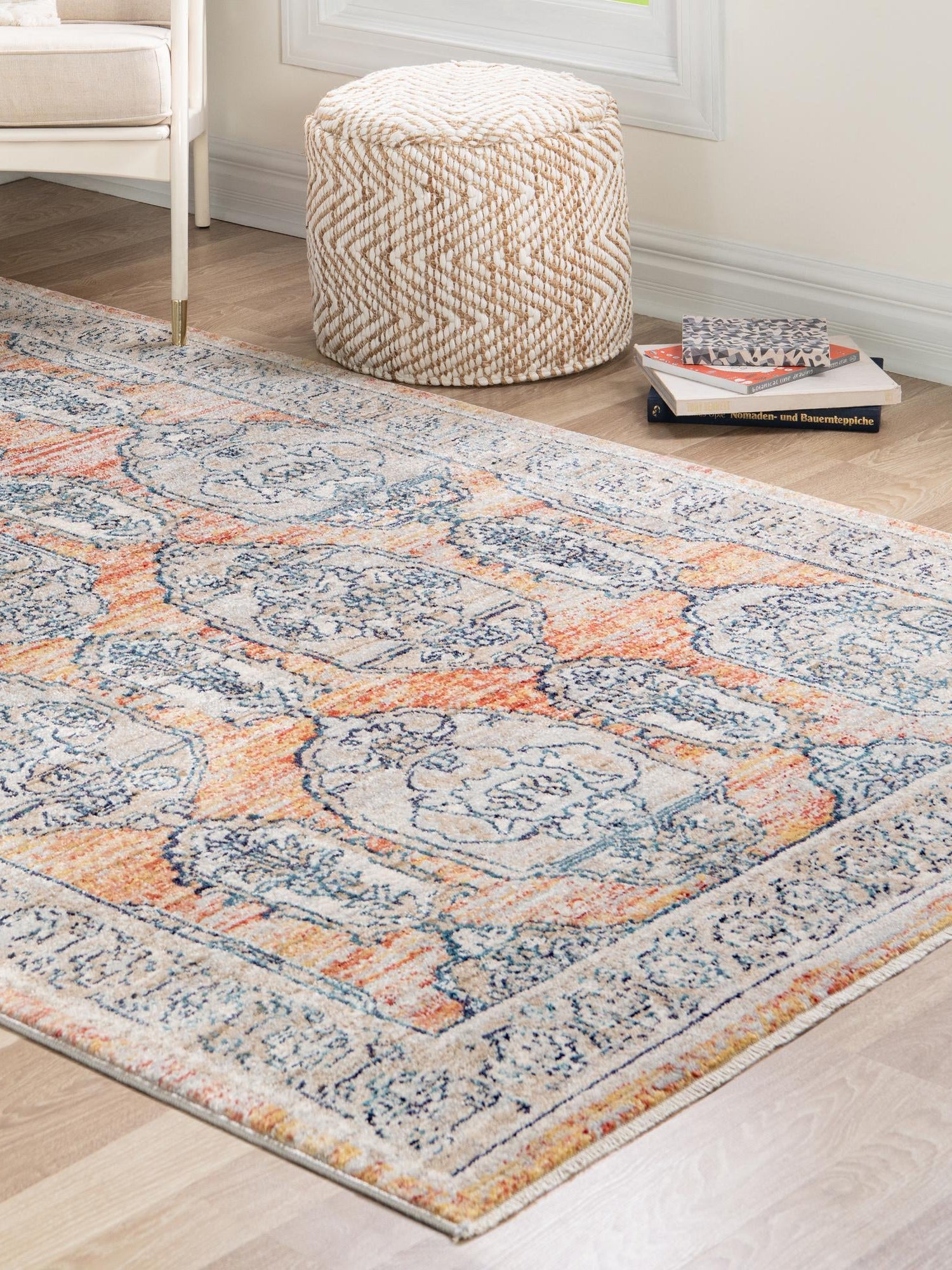 Brick Red 10' x 12' 4 Lola Rectangle Area Rug Polypropylene With Jute Backing Traditional Pattern Easy Clean Carpet for Home Interior Design for Sale at Rug Engine
